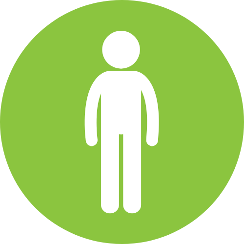 Cartoon icon of person